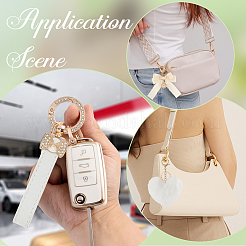 4 стиль плюшевый брелок в форме сердца из полиэстера и эмали&nbsp;KEYC-BBC0001-11B