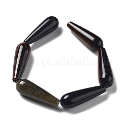 Натуральные одноцветные бусины «Тигровый глаз» G-P528-H11-01