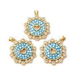 Латунные микро проложить кубического циркония подвески&nbsp;KK-K385-075G