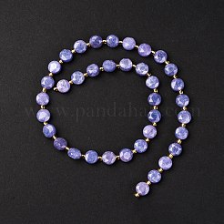 Нити окрашенных натуральных кварцевых бусин G-C116-A04-02