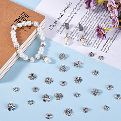 240 шт. 8 стиля тибетских сплавных бусин в форме цветка FIND-SP0001-66