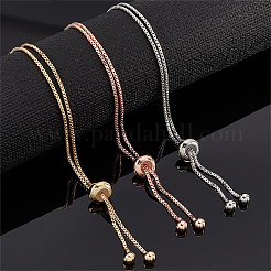 12шт 3-цветный латунный браслет-цепочка&nbsp;KK-NB0002-64