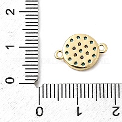 Подвески-коннекторы для глаз из латунных микропаве небесно-голубого и прозрачного кубического циркония&nbsp;KK-H529-07G