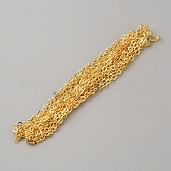 真鍮製アズキチェーン  スプールで  ハンダ付け  18KGP本金メッキ  リンク：2x2.5x0.3mm&nbsp;CHC-TAC0004-01G