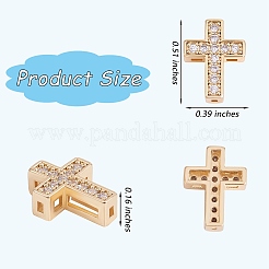 10шт латунь микро проложить прозрачные кубические бусины из циркония FIND-SZ0005-97