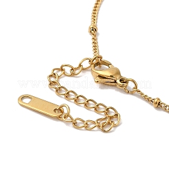 Collier pendentif ovale en émail oeil de tigre naturel&nbsp;NJEW-D054-06A-G