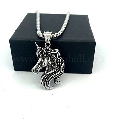 Винтажные подвески-единороги из нержавеющей стали 304 для женщин.&nbsp;GP0684