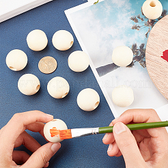 Незавершенные бусы из натурального дерева WOOD-PH0009-03