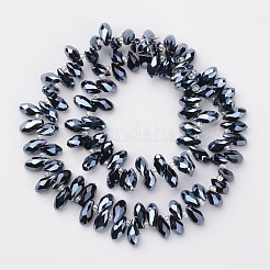 Стеклянные бусины с гальваническим покрытием  EGLA-G008-FP01