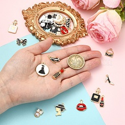 19pcs 19 Arten Legierungs-Emaille-Charms&nbsp;ENAM-YW0008-62