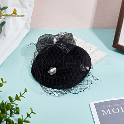 Velet pillbox стюардесса fascinator шляпа основа для шляпной мастерской&nbsp;AJEW-WH0248-757B