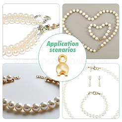 200 шт. латунные наконечники для бусин&nbsp;KK-DR0001-30B