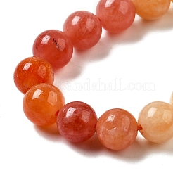 Billes de jade naturelles de teint en malaisades teintes&nbsp;G-G021-02B-21