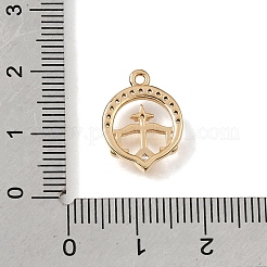 Messing micro pave klare zirkonia anhänger&nbsp;CU-K001-02J-G
