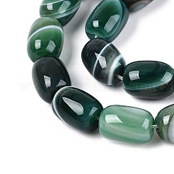 Окрашенные натуральные полосатые агатовые бусы&nbsp;G-T144-44E