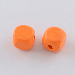 Крашеные натуральные деревянные бусины WOOD-R249-062