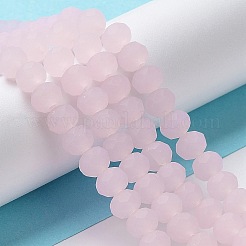 Fili di perle di vetro tinta unita imitazione giada&nbsp;EGLA-A034-J6mm-MD-M