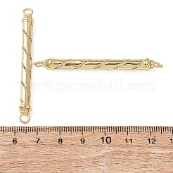 Шармы-соединители из латуни с микропаве из прозрачного кубического циркония&nbsp;KK-C143-10G