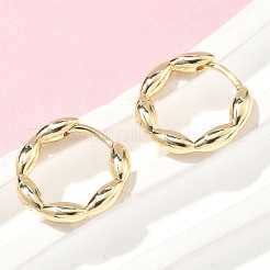 Овальные серьги-кольца из латуни&nbsp;EJEW-Z102-34G