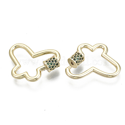 Латунь микропаве кубический цирконий винт карабин подвески с замком KK-R136-071A-NF