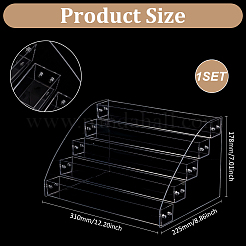Espositori in acrilico a 5 livello per gioielli&nbsp;ODIS-WH0030-175B-01