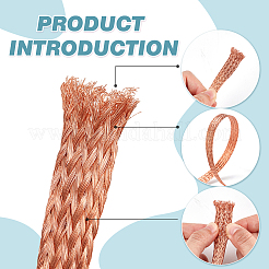 Плоский провод в медной оплетке длиной 4 м KK-WH0054-80C