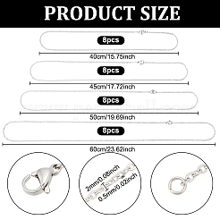 4 стиль 304 нержавеющая сталь кабельные цепочки ожерелья NJEW-NB0001-21P