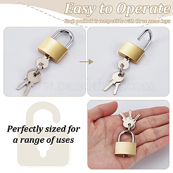 18 латунный замок для багажного ящика и 54 железных ключа&nbsp;AJEW-GA0009-54