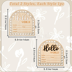 2 шт. 2-х цветный деревянный реквизит для детской фотосъемки&nbsp;DJEW-CP0001-32