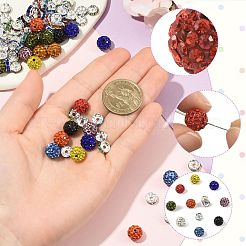 30 Stück 10 Farben Polymer Clay Strass & 70 Stück 10 Farben Messing Strass Abstandsperlen Zubehörse Kits&nbsp;DIY-FS0010-52
