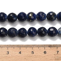 Нитки бусины из натурального ляписа-лазури&nbsp;LS-G-F820-Z01-8mm