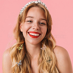 Дреды из сплава бабочки с эмалью и бусинами OHAR-AB00019