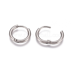 Orecchini a cerchio huggie in acciaio inossidabile 304 anti-ossidazione&nbsp;EJEW-G272-02-10mm-P
