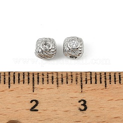 Латунные прозрачные бусины из кубического циркония&nbsp;KK-D106-09P