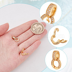 2 шт. 925 шт. стерлингового серебра с микропаве прозрачный кубический цирконий усилитель укорачивающий зажим STER-AR0001-22G