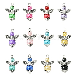 48шт 12 цвета стеклянные подвески&nbsp;PALLOY-YW00051