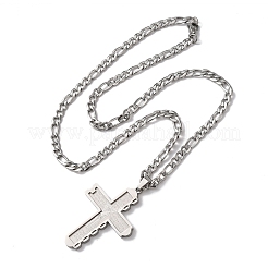 Ожерелья с подвеской в виде креста Иисуса из нержавеющей стали 304&nbsp;LS-NJEW-B153-01P