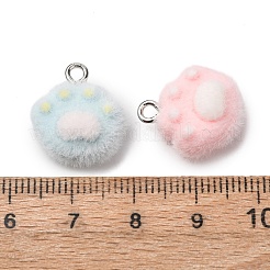 Pendentifs en résine opaque floqués&nbsp;FIND-P035-05P-M
