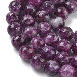 Натуральный лепидолит / пурпурный слюдяный камень бисер пряди&nbsp;G-C270-O05-15