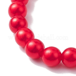 Braccialetti elasticizzati con perline imitazione plastica ABS&nbsp;BJEW-JB10154