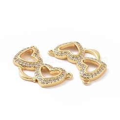 Подвески из латуни с микропаве из кубического циркония 2 петля&nbsp;ZIRC-P106-33G