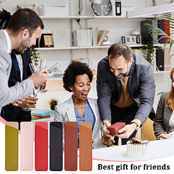 12 шт. 6-цветный чехол для перьевой ручки из искусственной кожи ABAG-OC0001-04