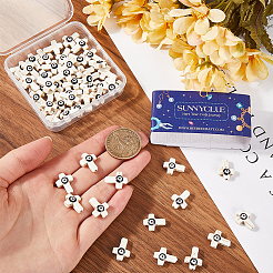 60 шт. синтетические бирюзовые эмалевые бусины G-SC0002-82