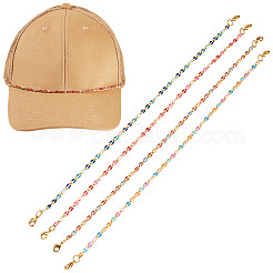 4 шт. 4 цвета латунная эмалированная цепочка для изготовления браслета AJEW-TA00032