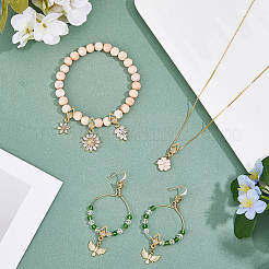 16 шт. 4-цветная стойка с покрытием из латуни с микропаве из кубического циркония KK-DC0003-65