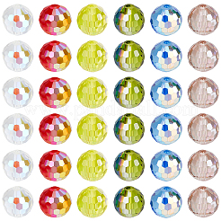 96 Stück 6 Farben AB-farbig plattierte Glasperlen&nbsp;EGLA-PA0001-41