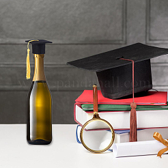 20 шт. мини-шляпа выпускника из фетра двух цветов с кисточками&nbsp;AJEW-CP0010-11