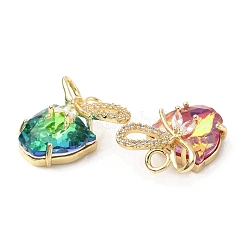 Латунь с подвесками из стекла k9 и стразами&nbsp;KK-C024-22KCG