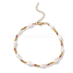 Браслеты на ногу из натуральных ракушек&nbsp;AJEW-TA00056