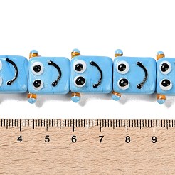 Бусы лэмпворк ручной работы LAMP-Q036-07G